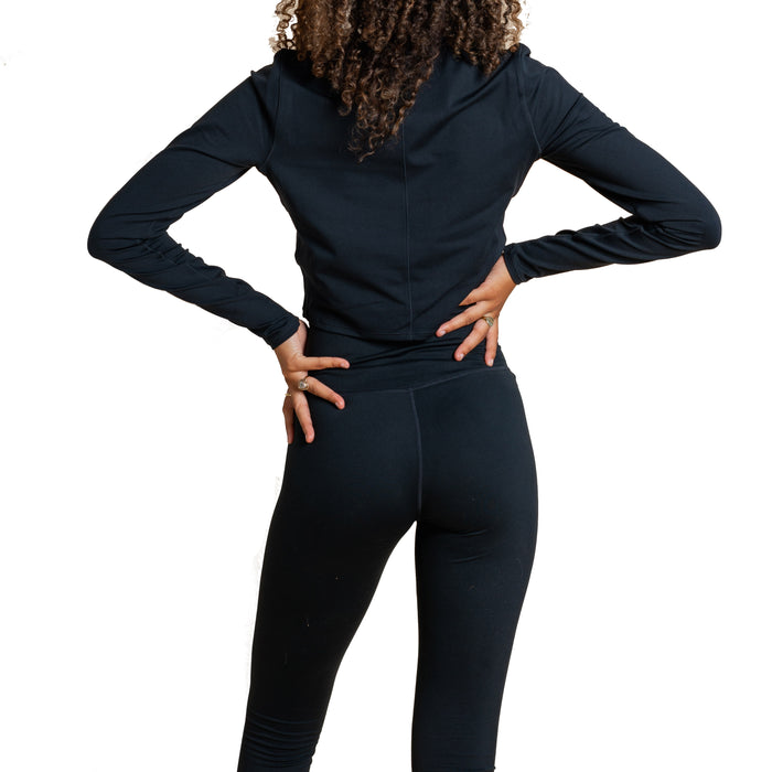 Girlfriend Collective Reset Cropped Long-Sleeve Tee - Women's Black