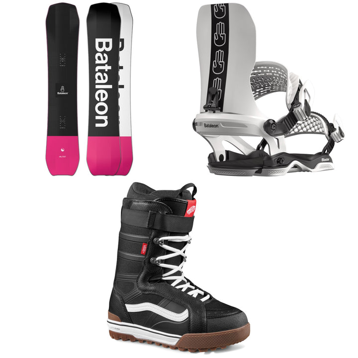 Bataleon Whatever Snowboard + Blaster Asymwrap LTD Snowboard Bindings + Vans Hi-Standard Pro Snowboard Boots 2023