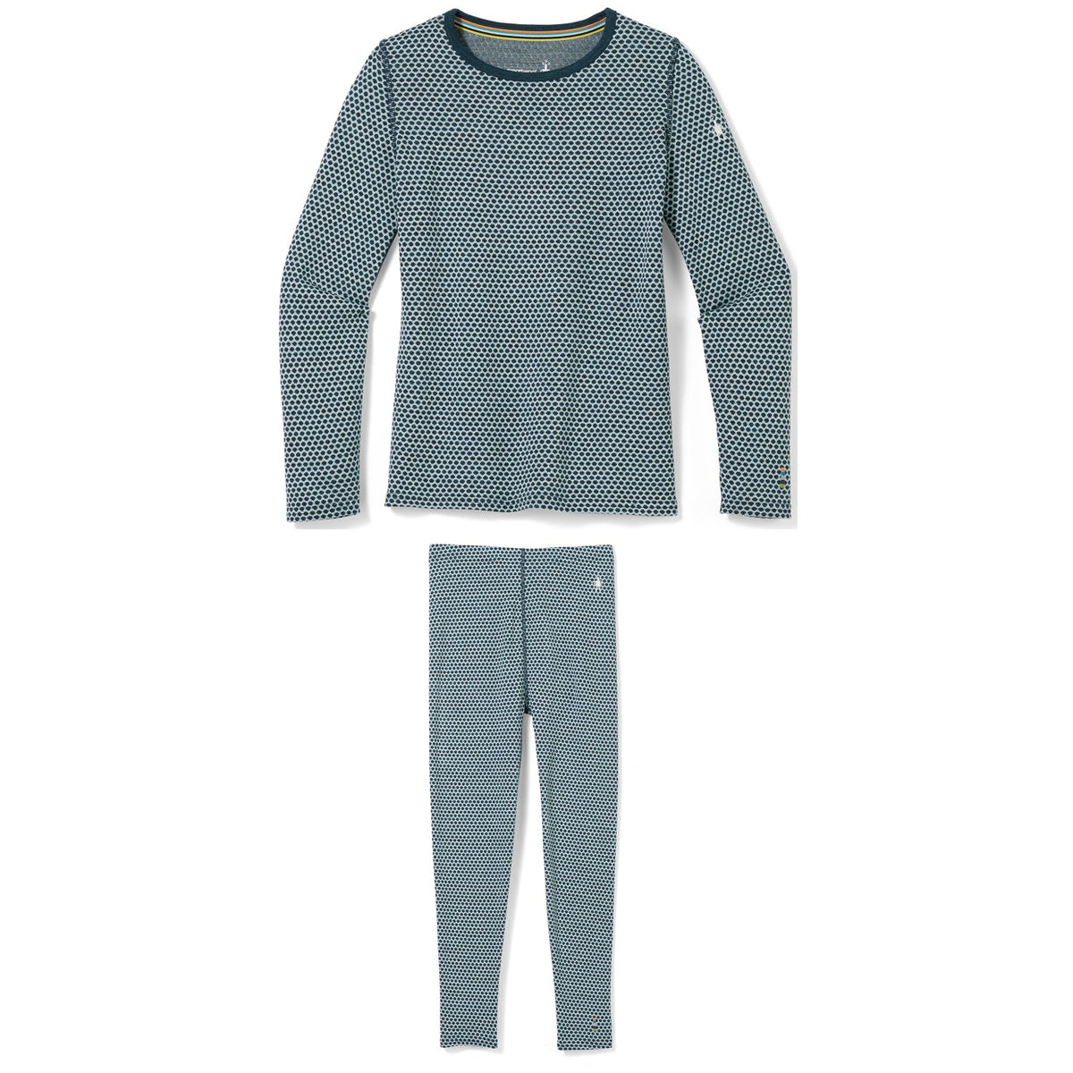 Smartwool Merino 250 Baselayer Pattern Crew Top + Bottoms - Kids' 2023