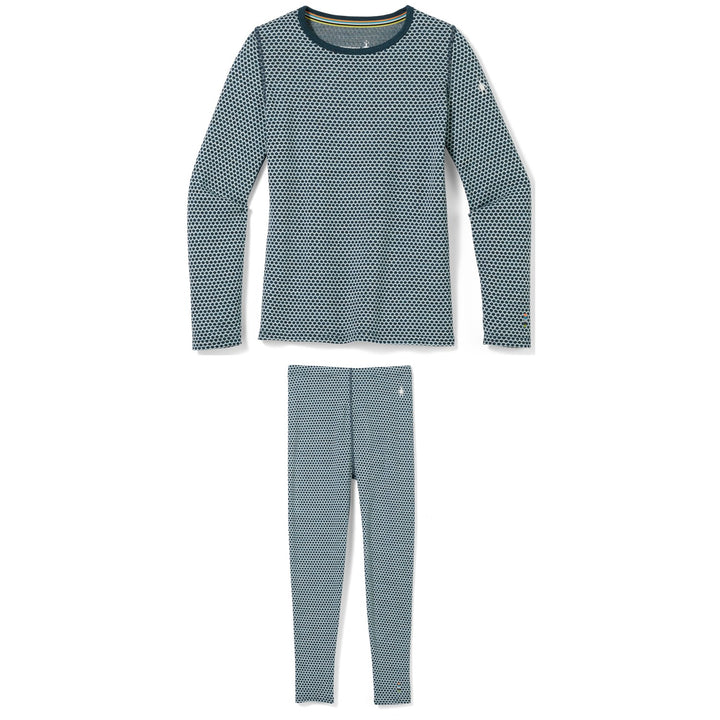 Smartwool Merino 250 Baselayer Pattern Crew Top + Bottoms - Kids' 2023