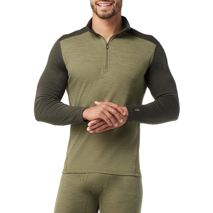 Smartwool Classic Thermal Merino Base Layer 1/4 Zip Top - Men's North Woods Heather
