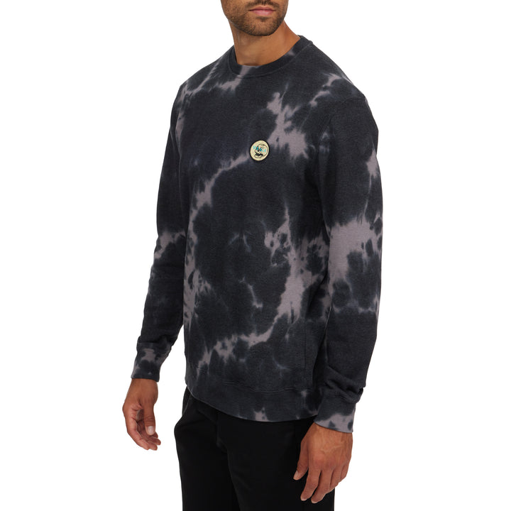 Vissla Solid Sets Eco Crew Sweatshirt - Men's Black Cloud Wash