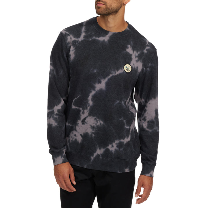 Vissla Solid Sets Eco Crew Sweatshirt - Men's Black Cloud Wash