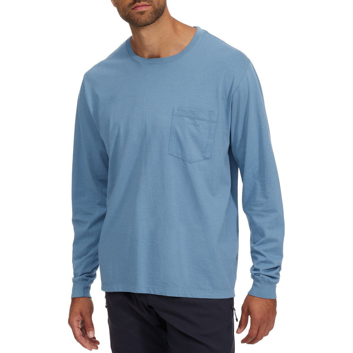 Vissla Vintage Premium Long-Sleeve Pocket T-Shirt - Men's Slate