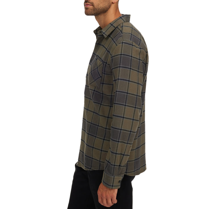 Volcom Caden Plaid Long-Sleeve Shirt - Men's Military