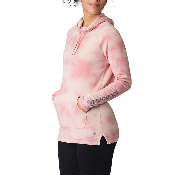 Smartwool Thermal Plant-Based Dye Merino Logo Hoodie - Women's Rose Marble Wash
