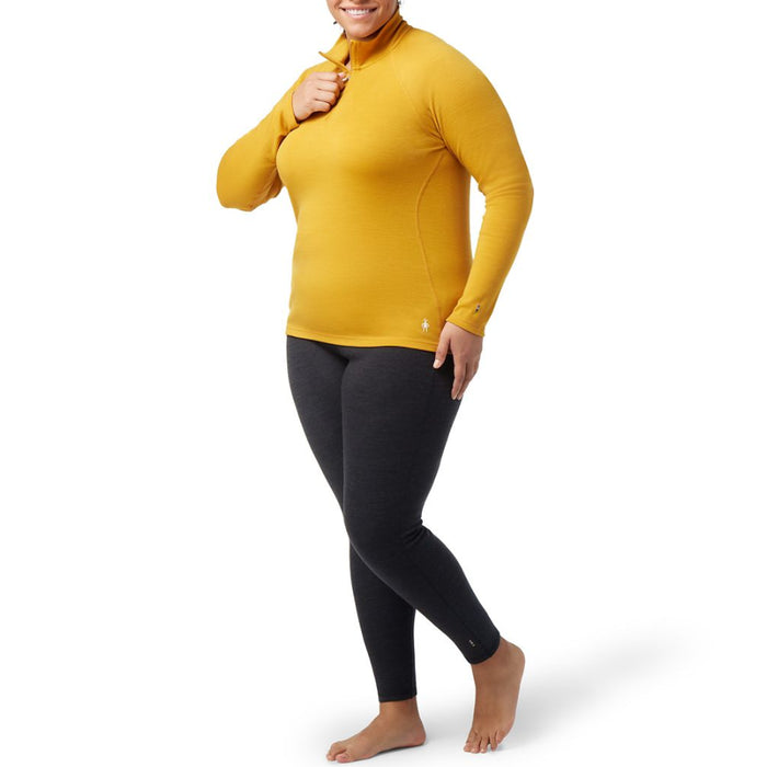 Smartwool Classic Thermal Merino Base Layer 1/4 Zip Plus Top - Women's Honey Gold Heather