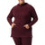 Smartwool Thermal Merino Drape Neck Plus Hoodie - Women's Black Cherry Heather