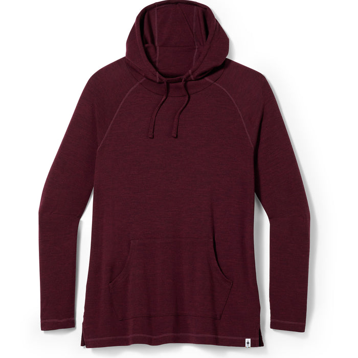 Smartwool Thermal Merino Drape Neck Plus Hoodie - Women's Black Cherry Heather