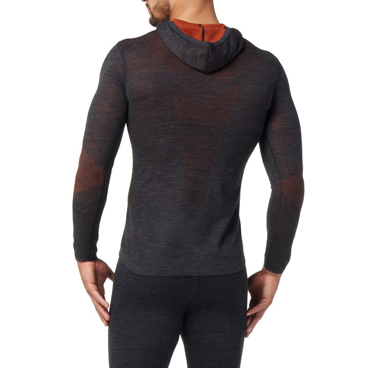 Smartwool Intraknit Thermal Merino Base Layer 1/2 Zip Hoodie - Men's Charcoal Heather
