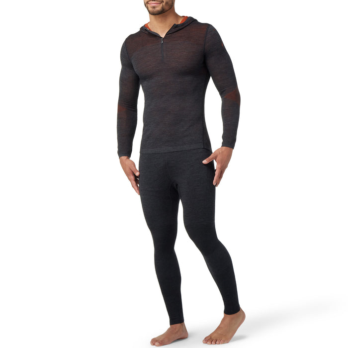 Smartwool Intraknit Thermal Merino Base Layer 1/2 Zip Hoodie - Men's Charcoal Heather