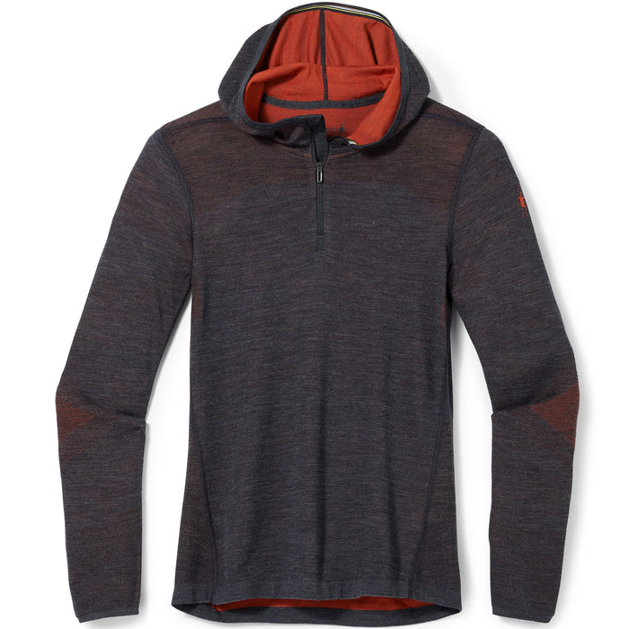 Smartwool Intraknit Thermal Merino Base Layer 1/2 Zip Hoodie - Men's Charcoal Heather