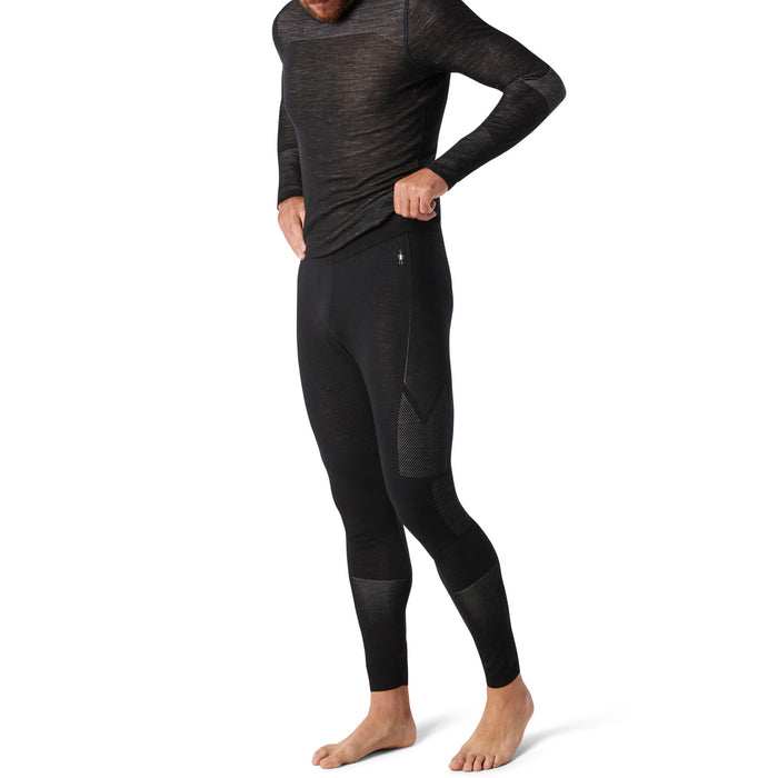 Smartwool Intraknit Thermal Merino Base Layer Bottoms - Men's Black/White