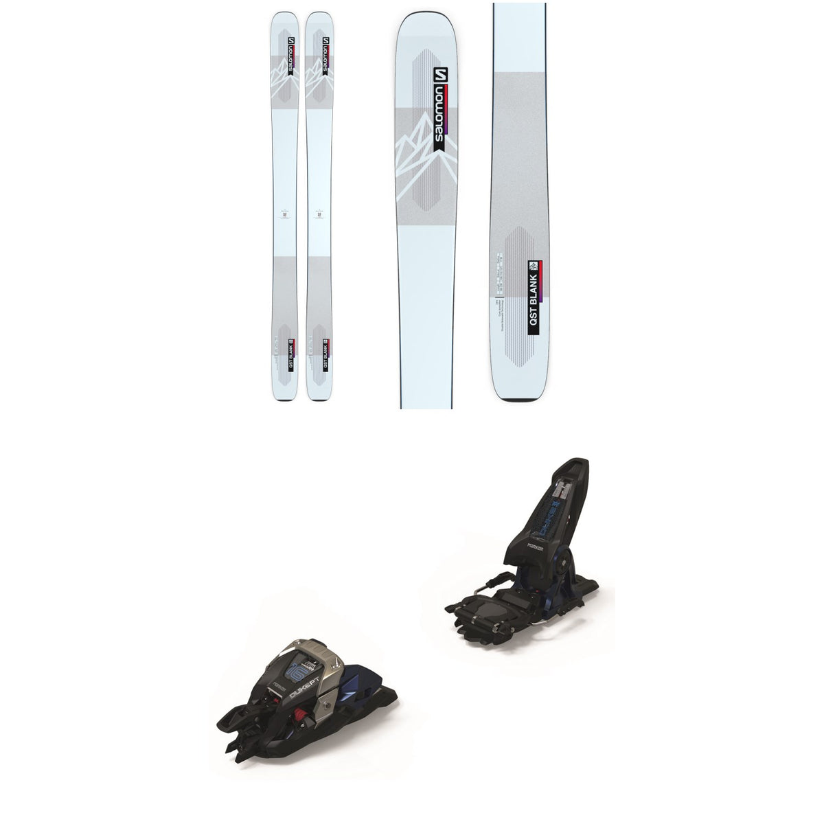 Salomon QST Blank Skis + Marker Duke PT 16 Alpine Touring Ski Bindings 2023