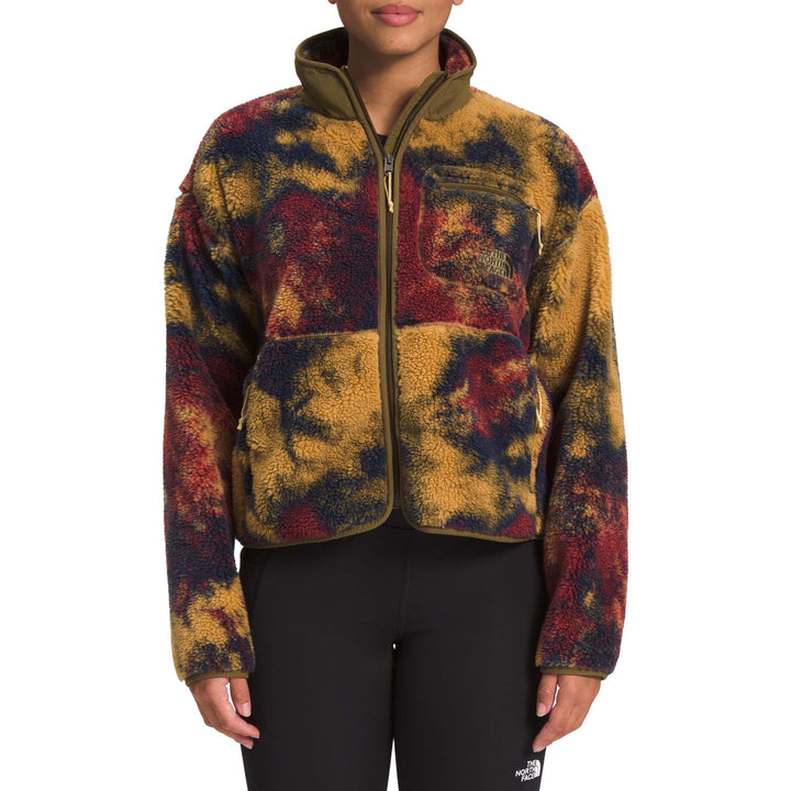 The North Face Jacquard Extreme Pile Full Zip Jacket - Women's Antelope Tan Ice Dye Print