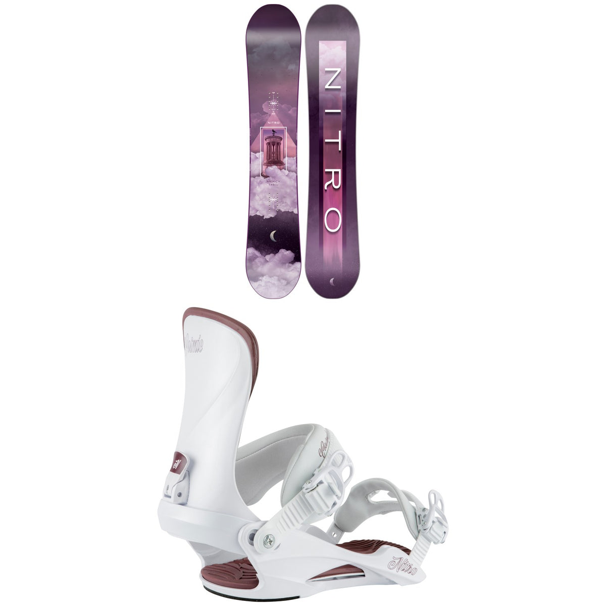 Nitro Mercy Snowboard + Cosmic Snowboard Bindings - Women's 2023