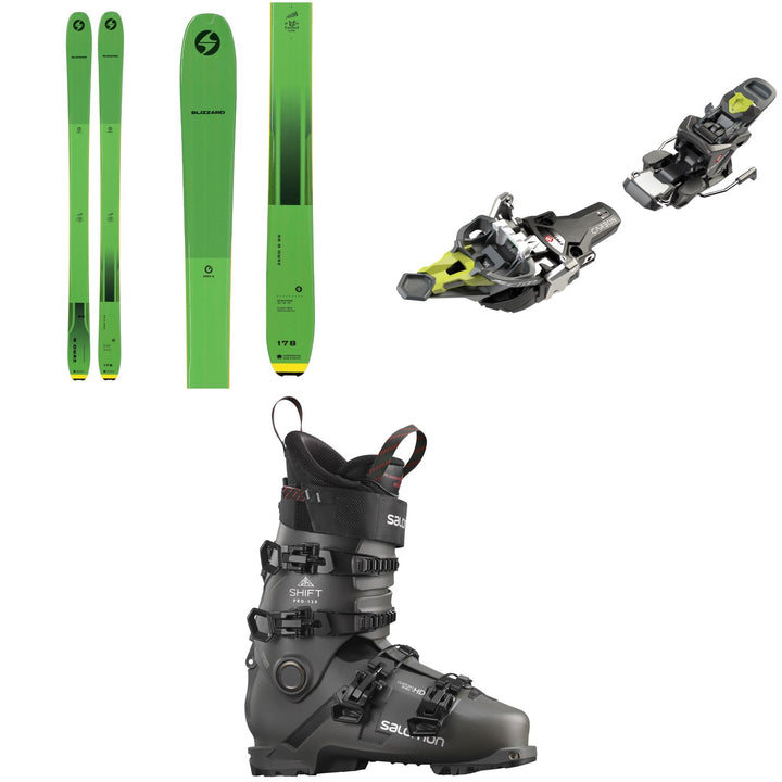 Blizzard Zero G 95 Skis + Fritschi Tecton 12 Alpine Touring Ski Bindings + Salomon Shift Pro 120 Alpine Touring Ski Boots 2022