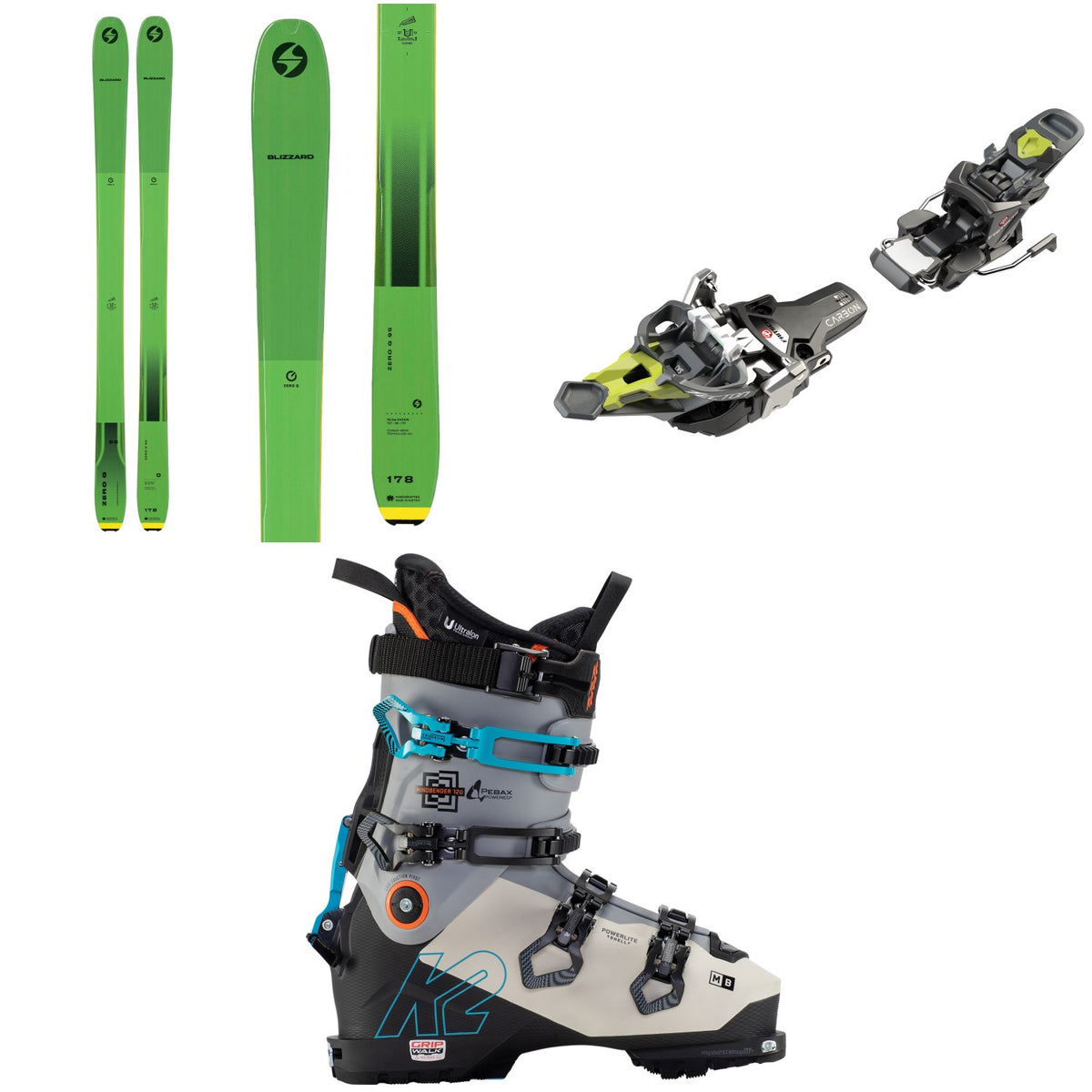 Blizzard Zero G 95 Skis + Fritschi Tecton 12 Alpine Touring Ski Bindings + K2 Mindbender 120 Alpine Touring Ski Boots 2022