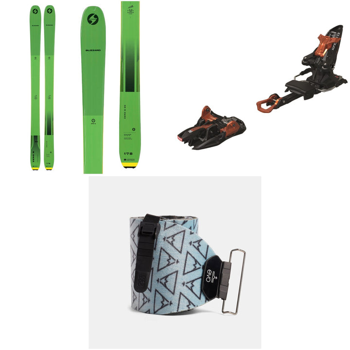 Blizzard Zero G 95 Skis 2022 + Marker Kingpin 13 Alpine Touring Ski Bindings 2020 + evo x Pomoca Pro Glide Climbing Skins