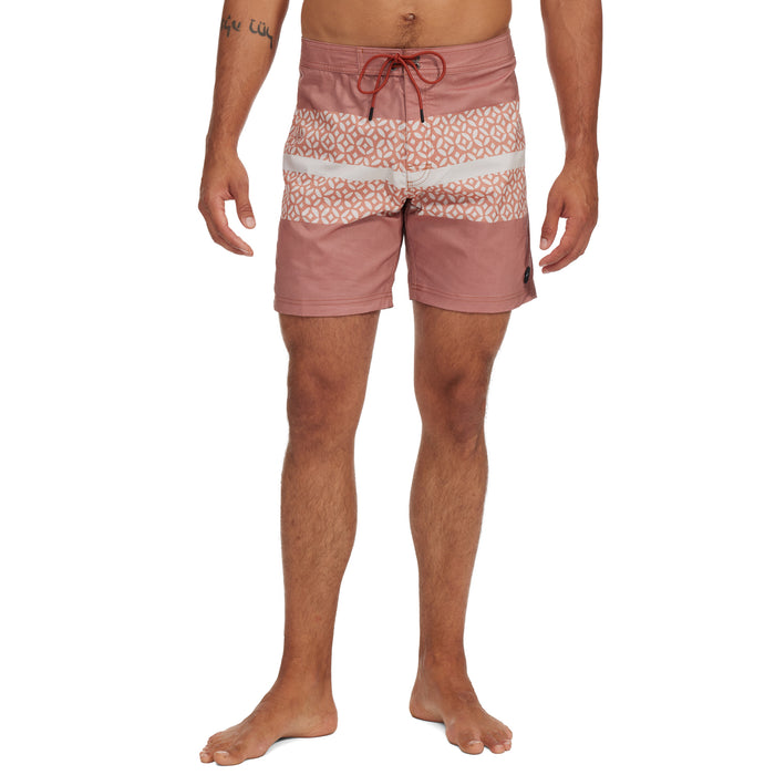 RVCA Westport Print Swim Trunks - Men's Brick