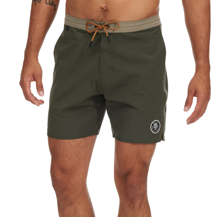 Roark Chiller Zocalo Boardshorts - Men's Dark Military
