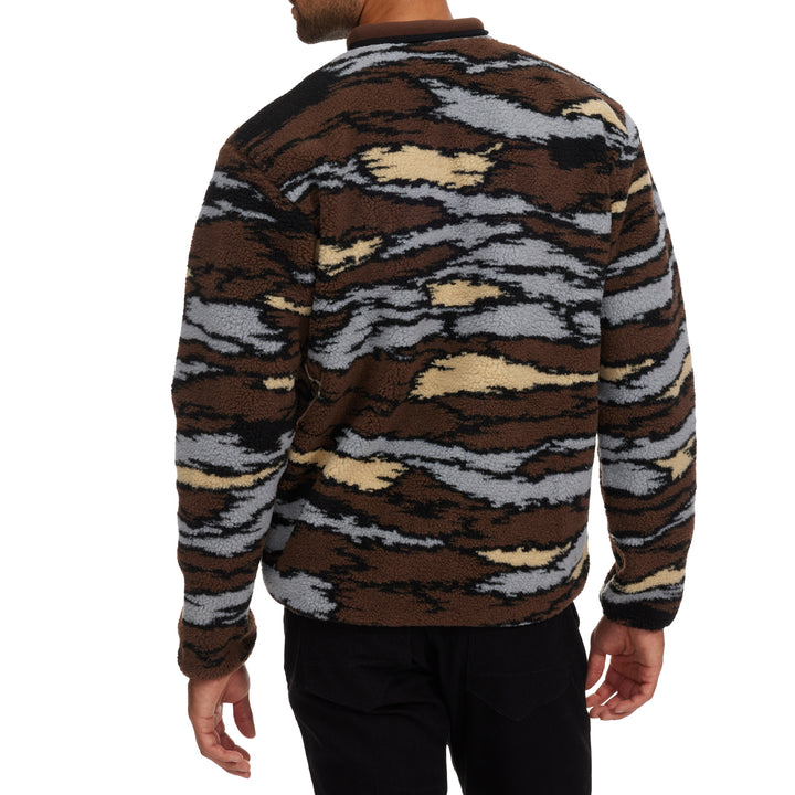 Volcom Muzzer Fuzzar Zip Up Sweatshirt - Men's Bark Brown