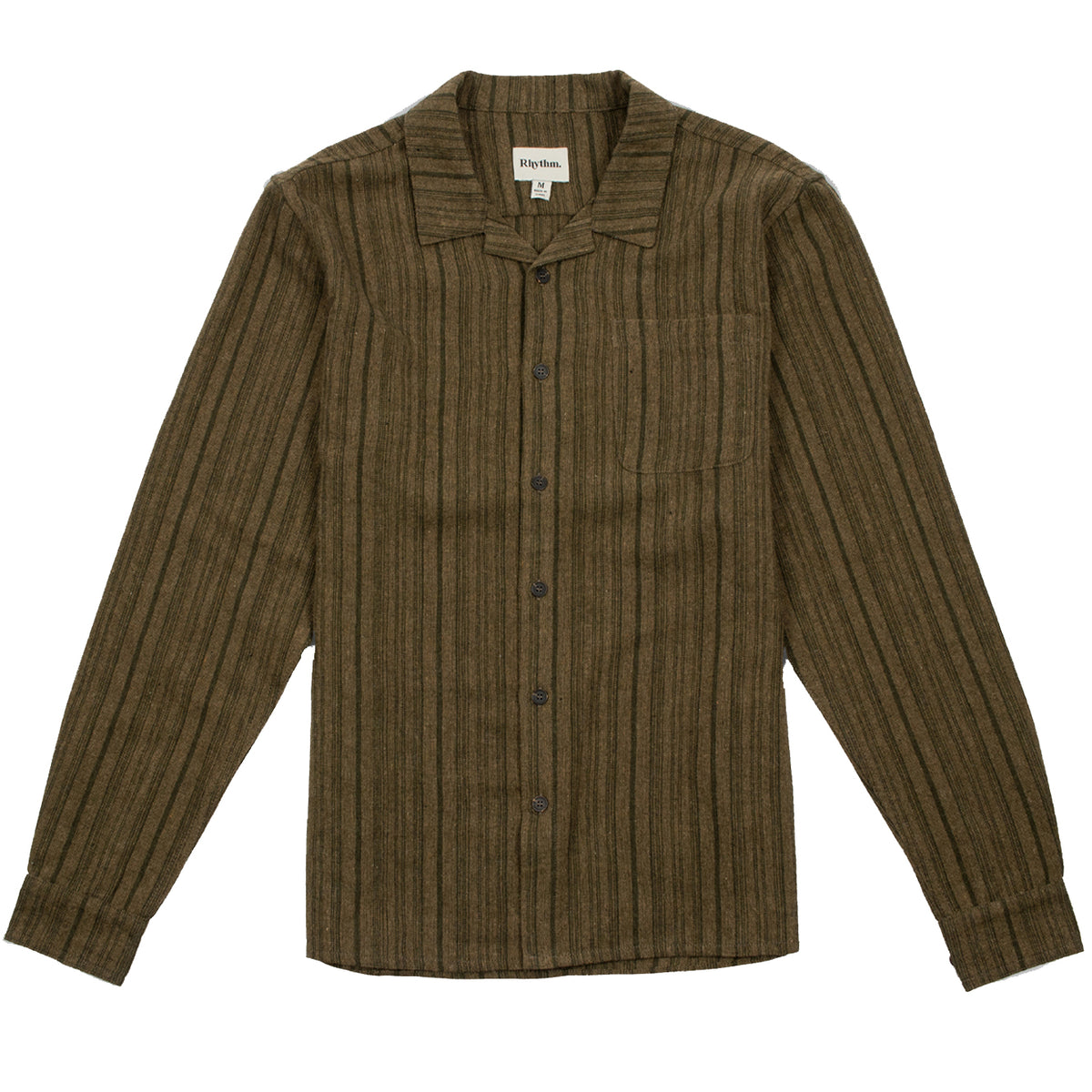 Rhythm Striped Long-Sleeve Flannel - Men's Olive