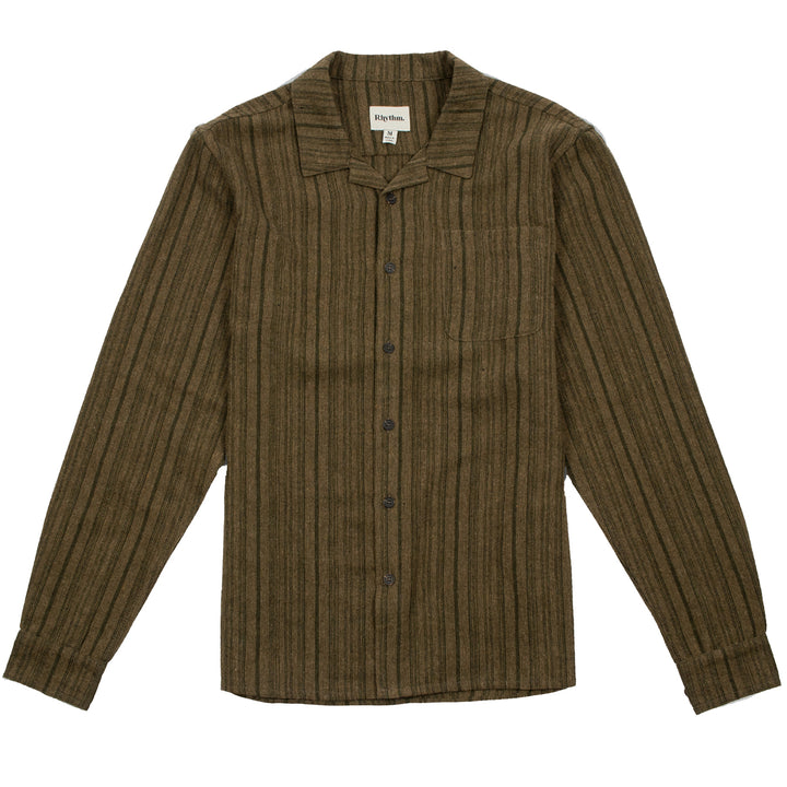 Rhythm Striped Long-Sleeve Flannel - Men's Olive