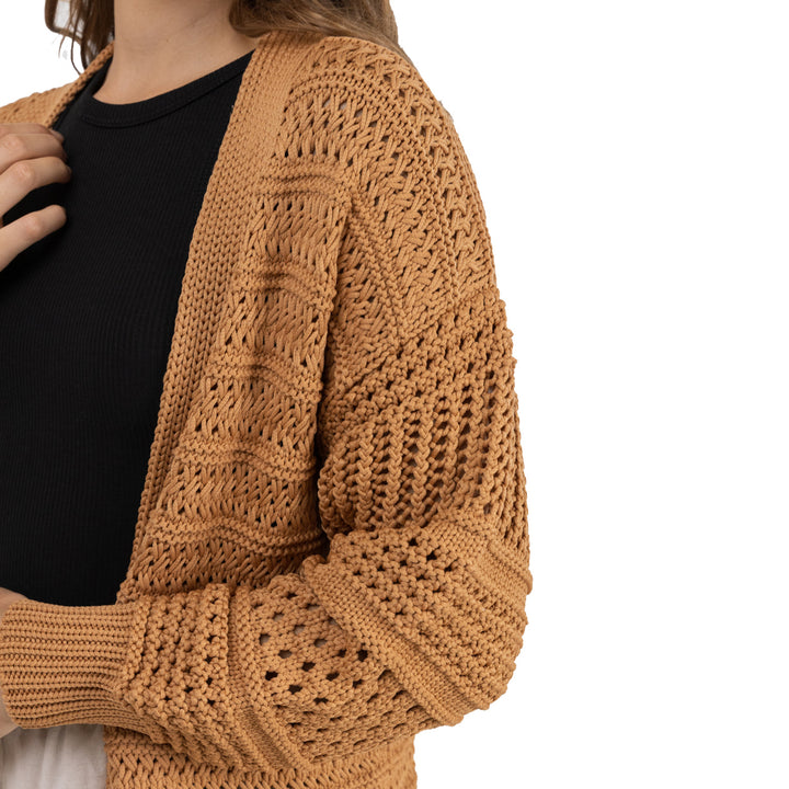 Rhythm Chunky Knit Cardigan - Women's Caramel