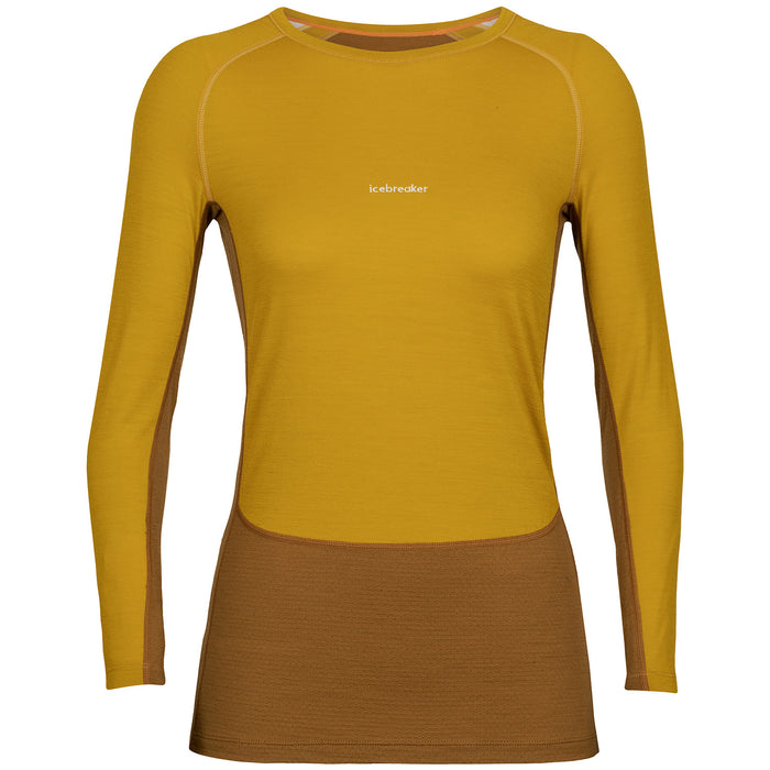Icebreaker 200 Zoneknit Long-Sleeve Crew - Women's Silent Gold/Clove/Snow/CB