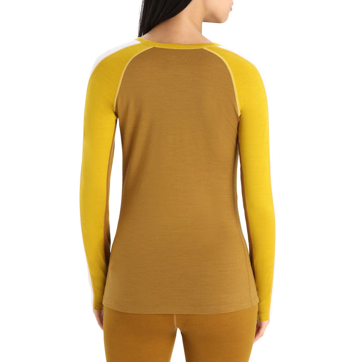Icebreaker 200 Zoneknit Long-Sleeve Crew - Women's Silent Gold/Clove/Snow/CB