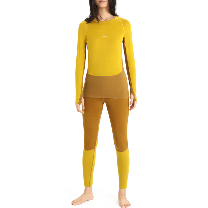 Icebreaker 200 Zoneknit Long-Sleeve Crew - Women's Silent Gold/Clove/Snow/CB