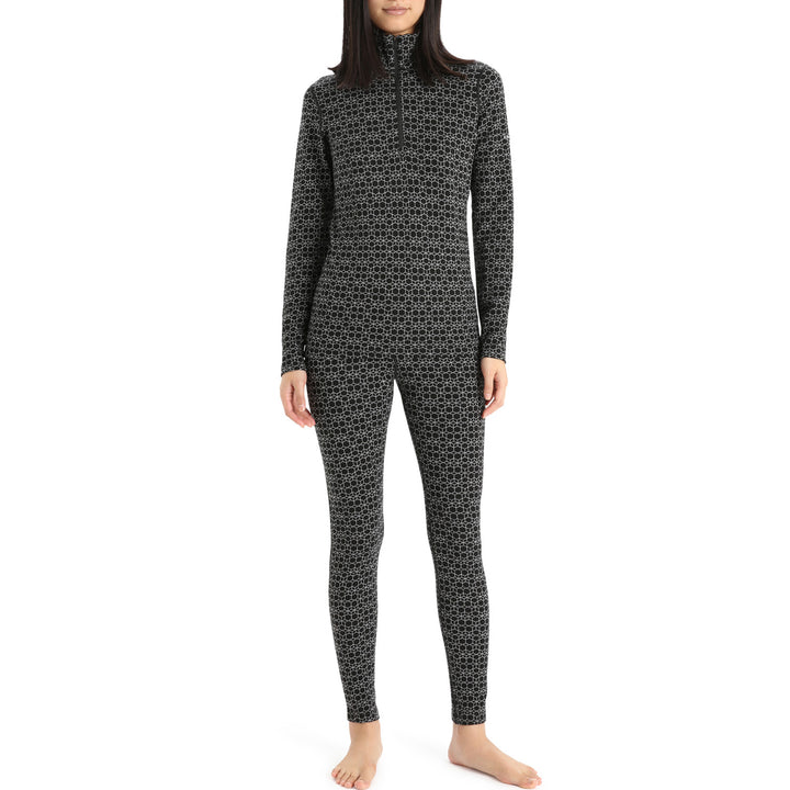 Icebreaker 250 Vertex Long-Sleeve Half Zip Top - Women's Black/Snow/J