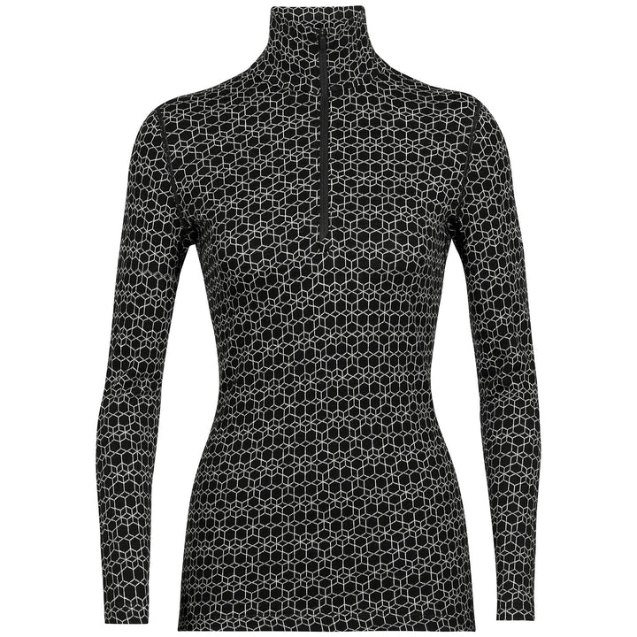 Icebreaker 250 Vertex Long-Sleeve Half Zip Top - Women's Black/Snow/J