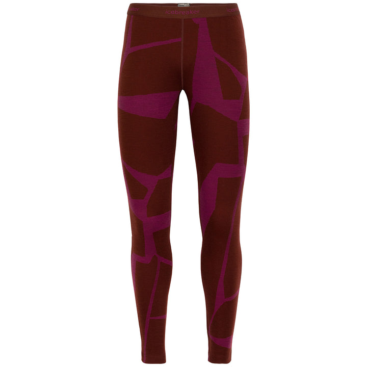 Icebreaker 250 Vertex Leggings - Women's Espresso/Cherry/J