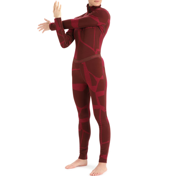Icebreaker 250 Vertex Leggings - Women's Espresso/Cherry/J
