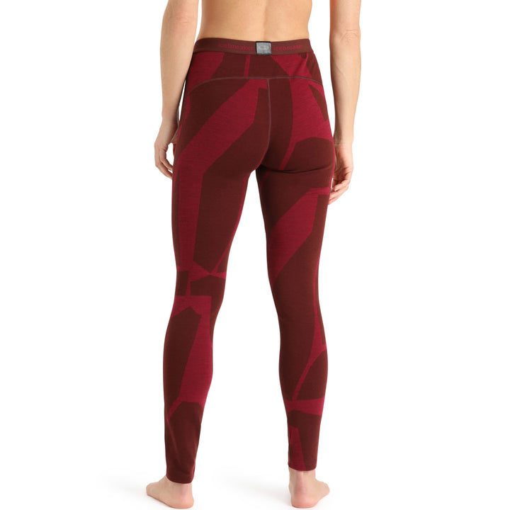 Icebreaker 250 Vertex Leggings - Women's Espresso/Cherry/J