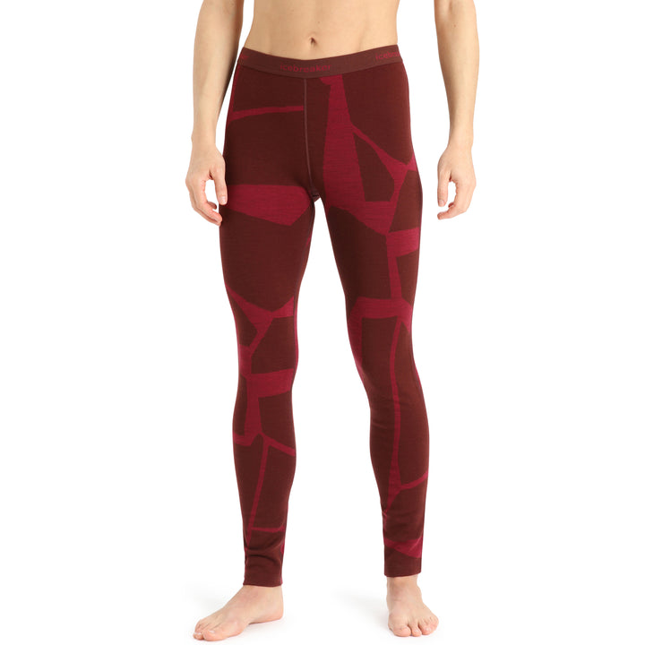 Icebreaker 250 Vertex Leggings - Women's Espresso/Cherry/J