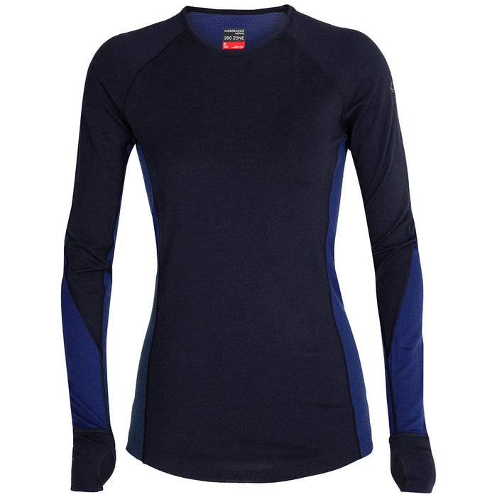 Icebreaker 260 Zone Long-Sleeve Top - Women's Midnight Navy/Royal Navy
