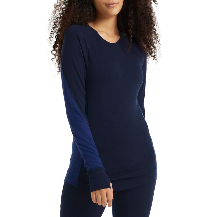 Icebreaker 260 Zone Long-Sleeve Top - Women's Midnight Navy/Royal Navy