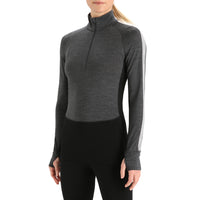 Icebreaker 260 ZoneKnit Long-Sleeve Half Zip Top - Women's Jet Heather/Black/Metro Heather/CB::Jet Heather/Black/Metro Heather/CB