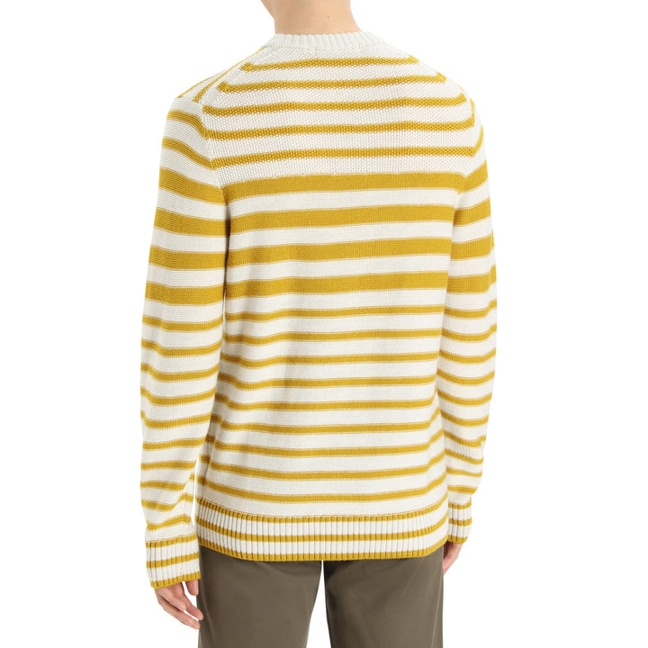 Icebreaker Waypoint Crew Sweater - Men's Ecru Heather/Silent Gold/S