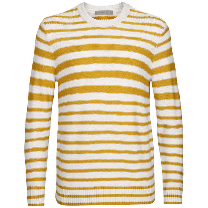 Icebreaker Waypoint Crew Sweater - Men's Ecru Heather/Silent Gold/S