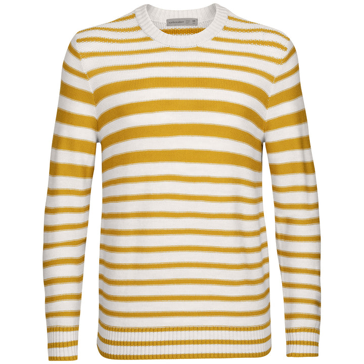 Icebreaker Waypoint Crew Sweater - Men's Ecru Heather/Silent Gold/S