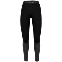 Icebreaker 260 ZoneKnit Leggings - Women's Black/Jet Heather/CB::Black/Jet Heather/CB