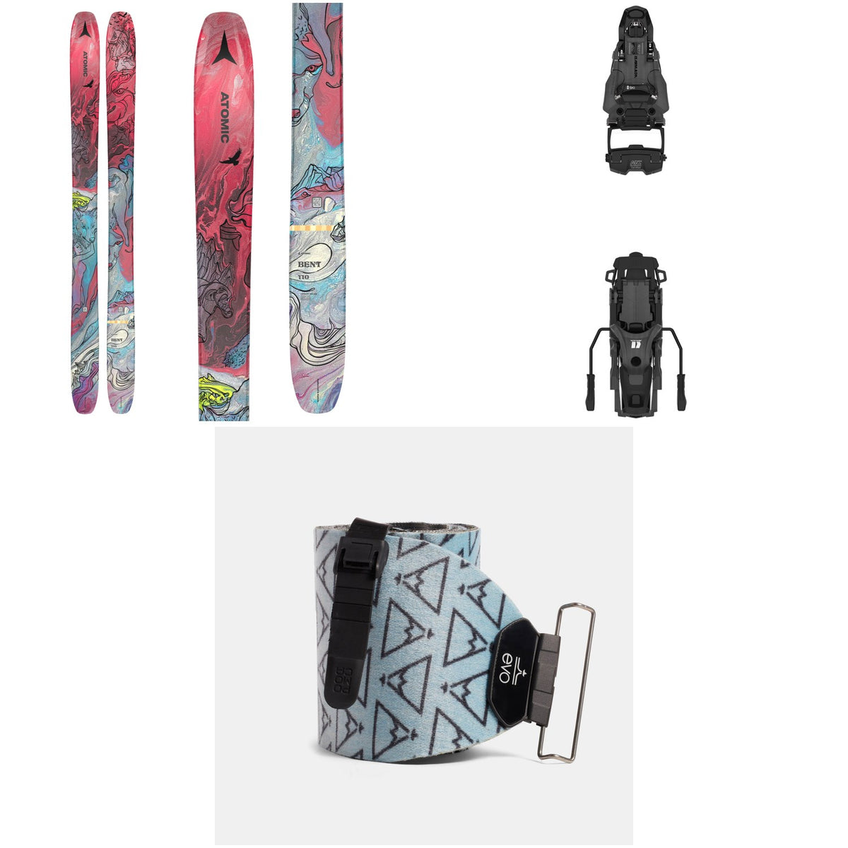 Atomic Bent 110 Skis + Armada Shift MNC 13 Alpine Touring Ski Bindings + evo x Pomoca Pro Glide Climbing Skins 2023