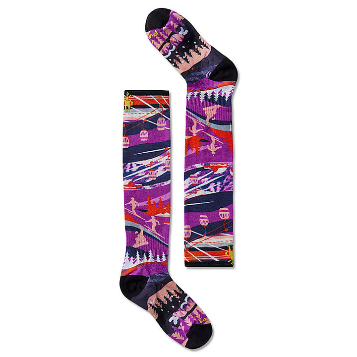 Smartwool Zero Cushion Skication Print OTC Socks - Kids' Purple Dahlia