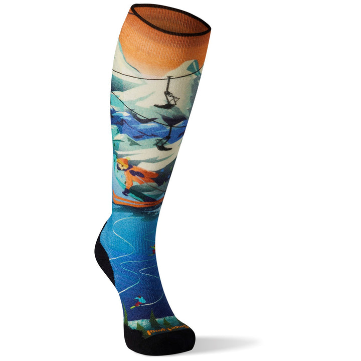 Smartwool Targeted Cushion Lift Bunny Print OTC Socks - Women's Neptune Blue
