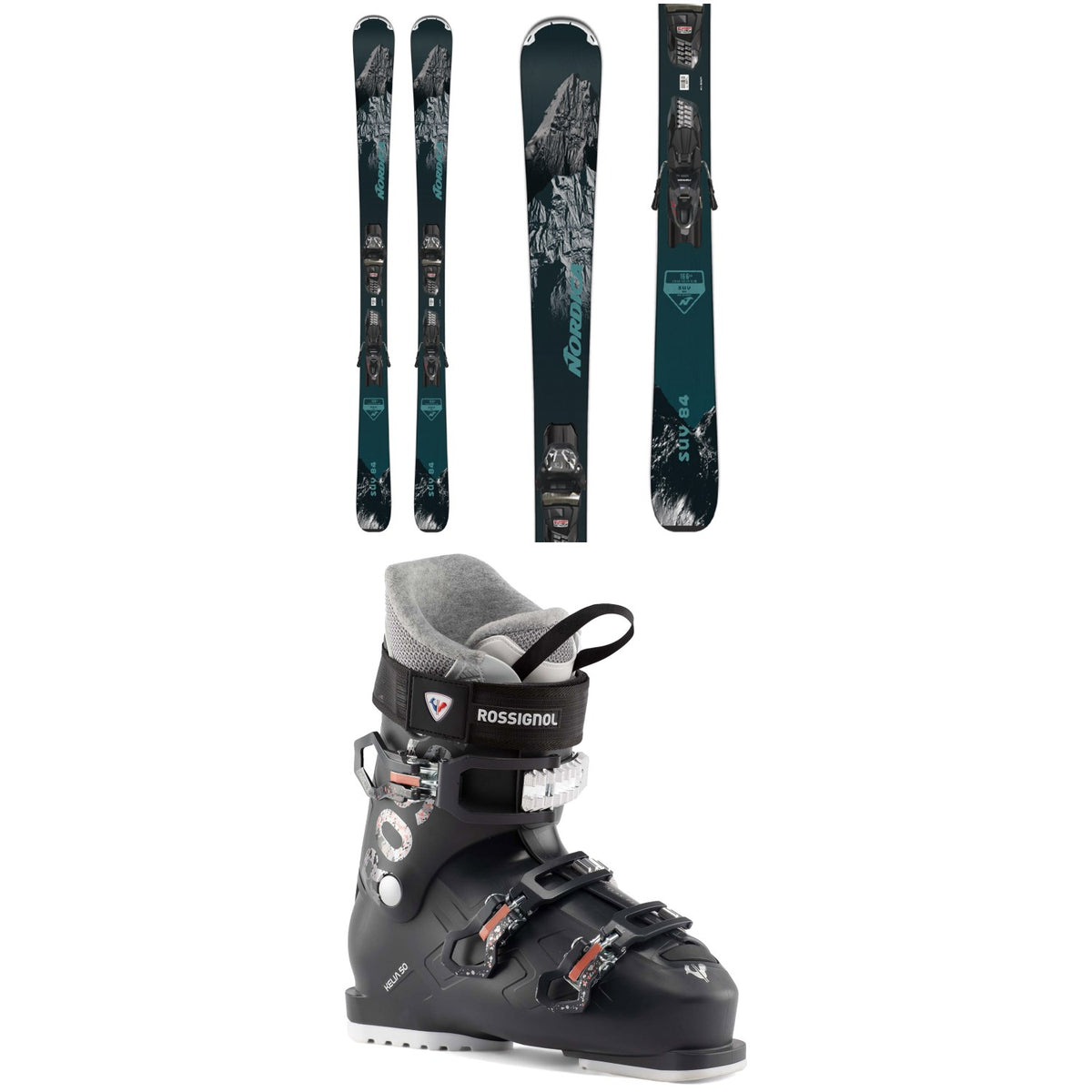 Nordica SUV 84 + TP2 Compact FDT Ski Bindings + Rossignol Kelia 50 Ski Boots - Women's 2024