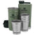Stanley The Pre-Party Shot Glass + Flask Set Hammertone Green